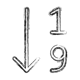 Free Arrange number Logo Icon