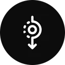 Free Down Direction Path Icon