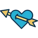 Free Arrow Cupid Heart Icon