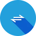 Free Arrow Twoway Path Icon