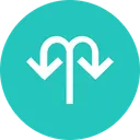 Free Arrow Arrows Merge Icon
