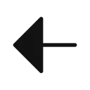 Free Arrow Left Glyph Glyph Style Arrow Icon