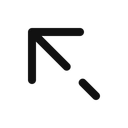 Free Arrow left up  Icon