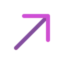Free Arrow Right Up  Icon