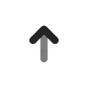 Free Arrow Up Small Arrow Duo Line Icon