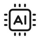Free Artificial Intelligence Technology Robot Icon