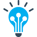 Free Artificial intelligence bulb  Icon