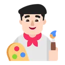 Free Artist Flat Light Icon