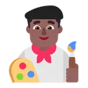Free Artist Flat Medium Dark Icon