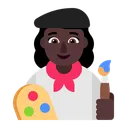 Free Artist Flat Dark Icon
