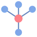 Free Atom Network Star Icon