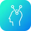 Free Associative Thinking Brain Icon