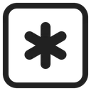 Free Asterisk High Contrast Icon