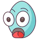 Free Edible Astonished Egg Egg Shell Icon