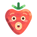 Free Astonished Strawberry  Icon