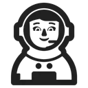 Free Astronaut High Contrast Icon