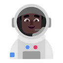 Free Astronaut Flat Dark Icon