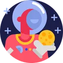 Free Astronaut Space Planet Icon