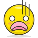 Free Asustado Smiley Cara Icon