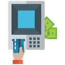Free Withdraw Money Swipe Machine Automated Teller Icon