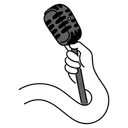 Free Black Monochrome Microphone Illustration Audio Microphone Recording Microphone Icon