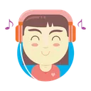 Free Audiophile girl  Icon