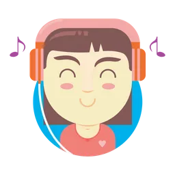 Free Audiophile girl  Icon