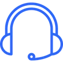 Free Auriculares Azul Contorno Varios Estilo De Vida Icon