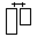 Free Horizontal Verteilen Raum Symbol