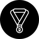 Free Auszeichnung Zweiter Position Symbol