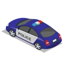 Free Auto Polizei Zuruck Symbol