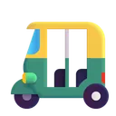 Free Rickshaw Color Icon