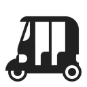 Free Rickshaw High Contrast Icon