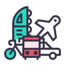 Free Coche Avion Vehiculo Icono