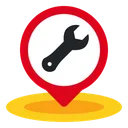 Free Standort der Autoreparatur  Symbol