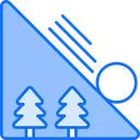 Free Avalanche Landslide Disaster Icon