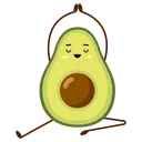 Free Avocado Yoga  Symbol
