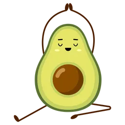 Free Avocado yoga Emoji Icono
