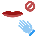 Free Avoiding Touch Lips Icon