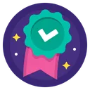 Free Award Badge Checkmark Icon