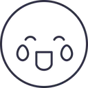 Free Awkward Emoji Outline Icon