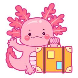 Free Axolotl With Travel Bag  Icon