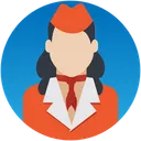 Free Azafata Azafata Asistente De Vuelo Icono