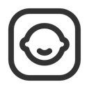Free Baby Square  Icon