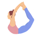 Free Backward Bend Bow Pose Dhanurasana Icon