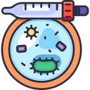 Free Bacteria Test Petri Lab Icon