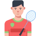 Free Badminton Player Icon