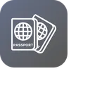 Free Bagagem Passaporte Viagens Ícone