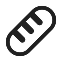Free Bread High Contrast Icon