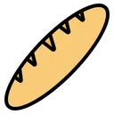 Free Baguette Bread Baked Food Bakery Icon